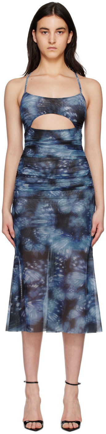 MISBHV Blue Butterfly Midi Dress