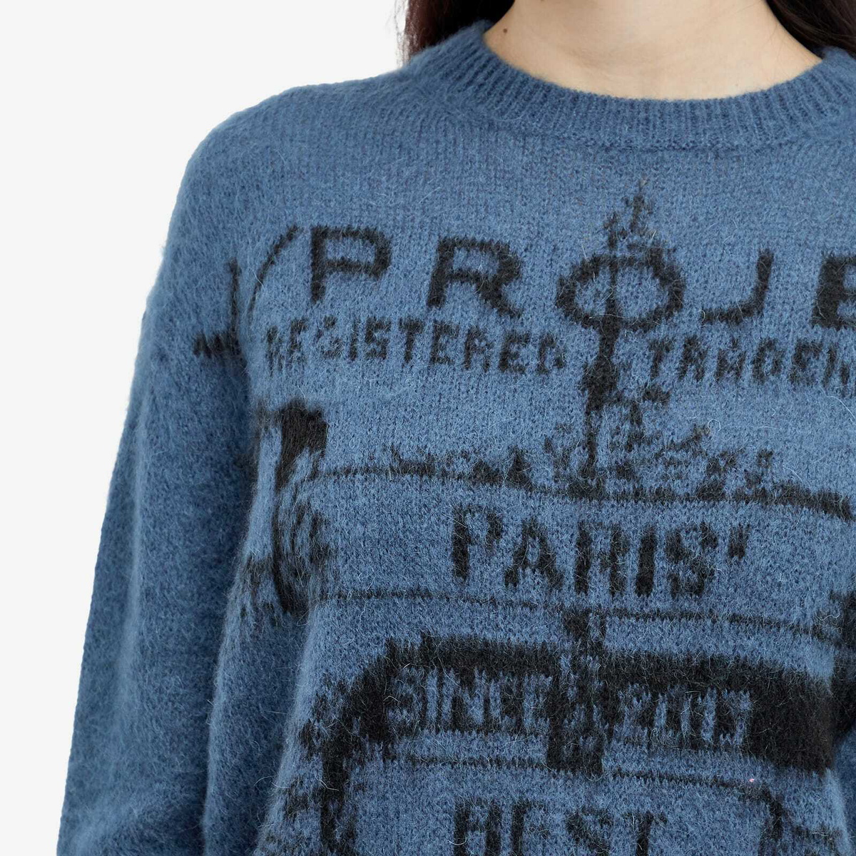 Y/Project Women's Paris' Best Jacquard Pullover in Navy Y/Project