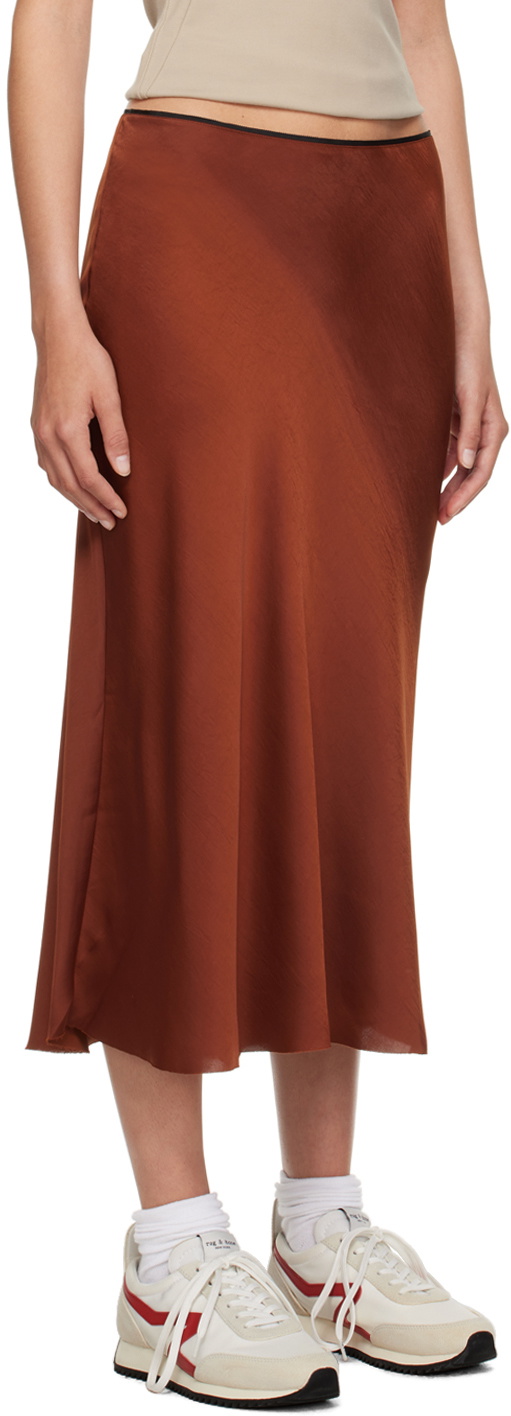 rag & bone Brown Jaci Midi Skirt