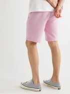 POLO RALPH LAUREN - Logo-Embroidered Cotton-Blend Jersey Drawstring Shorts - Pink