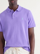 Polo Ralph Lauren - Logo-Embroidered Cotton-Piqué Polo Shirt - Purple
