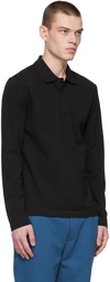 Tiger of Sweden Black Darios Long Sleeve Polo