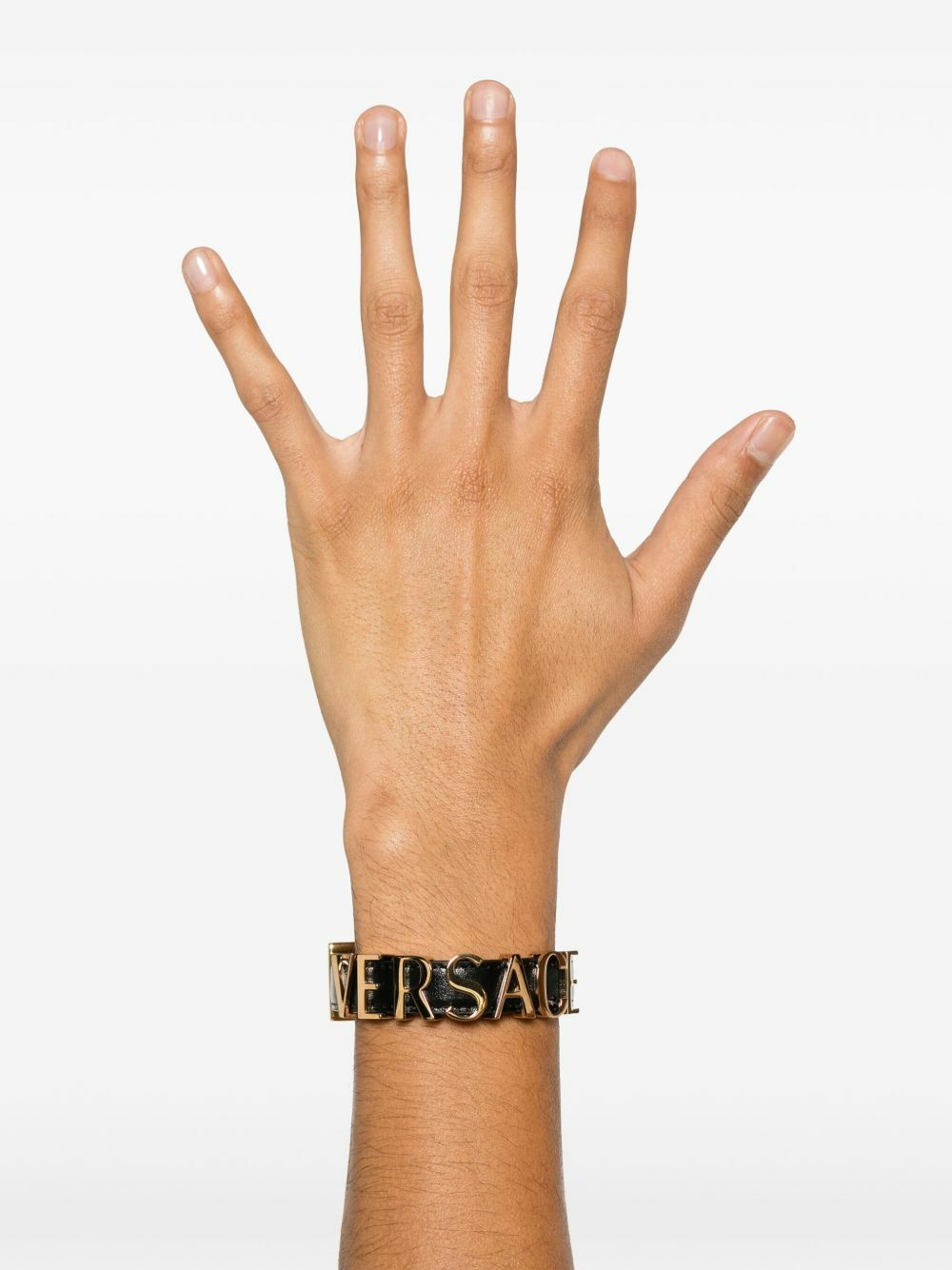 ブレスレット VERSACE 'Versace Logo' bracelet Versace Logo-Plaque Bracelet Versace
