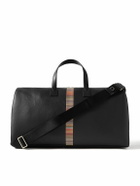 Paul Smith - Striped Full-Grain Leather Holdall