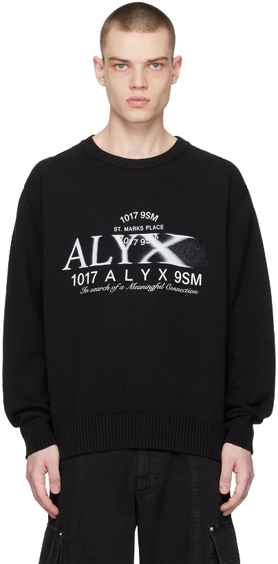 Photo: 1017 ALYX 9SM Black Crewneck Sweater