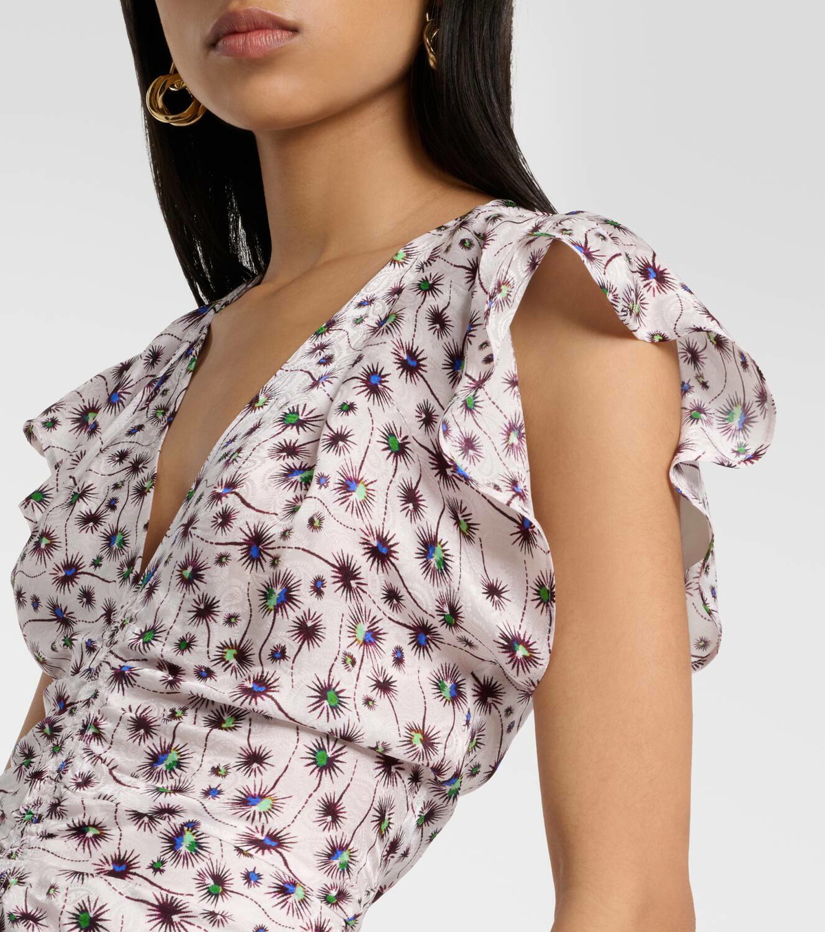 【送料&関税込】Isabel Marant lyndsay Printed Midi Dress 0400022084705_LIGHTREDECRU?wid