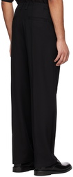 Solid Homme Black Zip Tab Trousers