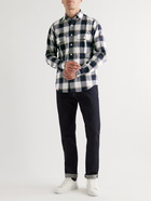 Drake's - Checked Cotton-Blend Twill Shirt - Blue