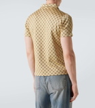 Miu Miu Checked silk piqué polo shirt