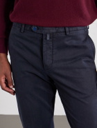 Kiton - Straight-Leg Lyocell-Blend Trousers - Blue