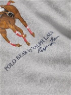 Polo Ralph Lauren - Logo-Print Cotton-Blend Jersey Sweatshirt - Gray