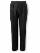 Brioni - Tapered Faille Tuxedo Trousers - Black