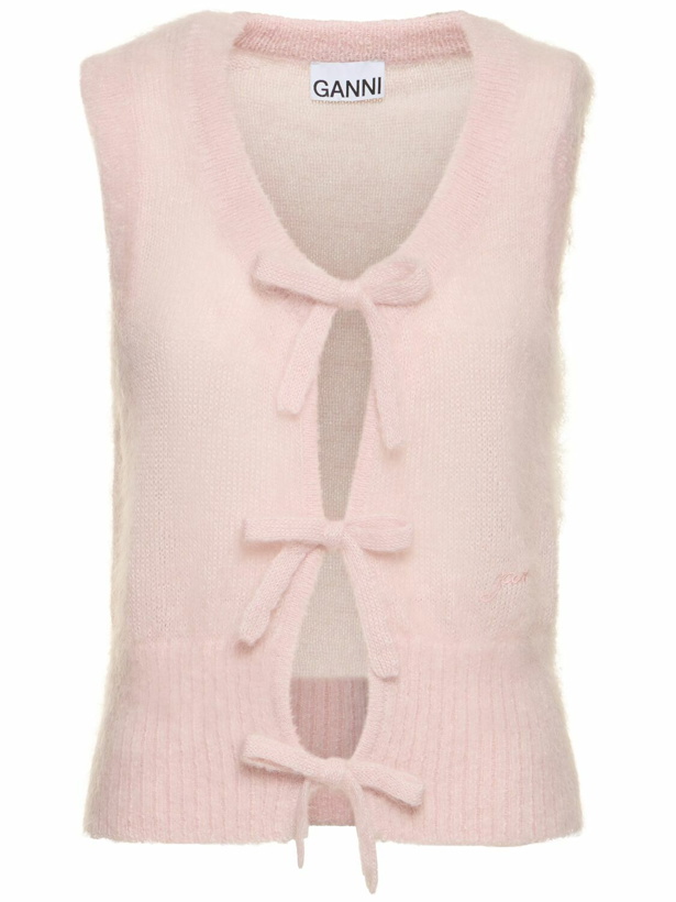 Photo: GANNI Light Mohair Blend Tie-string Vest