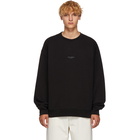 Acne Studios Black Distressed Logo Sweatshirt