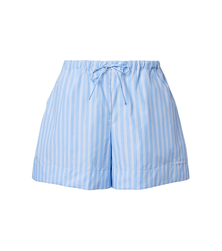 Photo: Hunza G Striped cotton poplin shorts