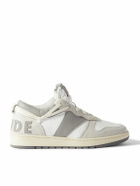 Rhude - Rhecess Colour-Block Distressed Leather Sneakers - White