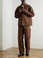 AGOLDE - RSVP GALLERY Ewing Straight-Leg Cotton-Twill Carpenter Trousers - Brown