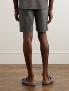 Incotex - Slim-Fit Stretch-Cotton Poplin Bermuda Shorts - Gray