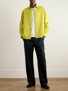 Acne Studios - Sarlie Logo-Appliquéd Checked Cotton-Flannel Shirt - Yellow