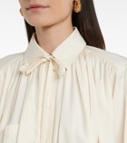 Victoria Beckham - Gathered silk blouse