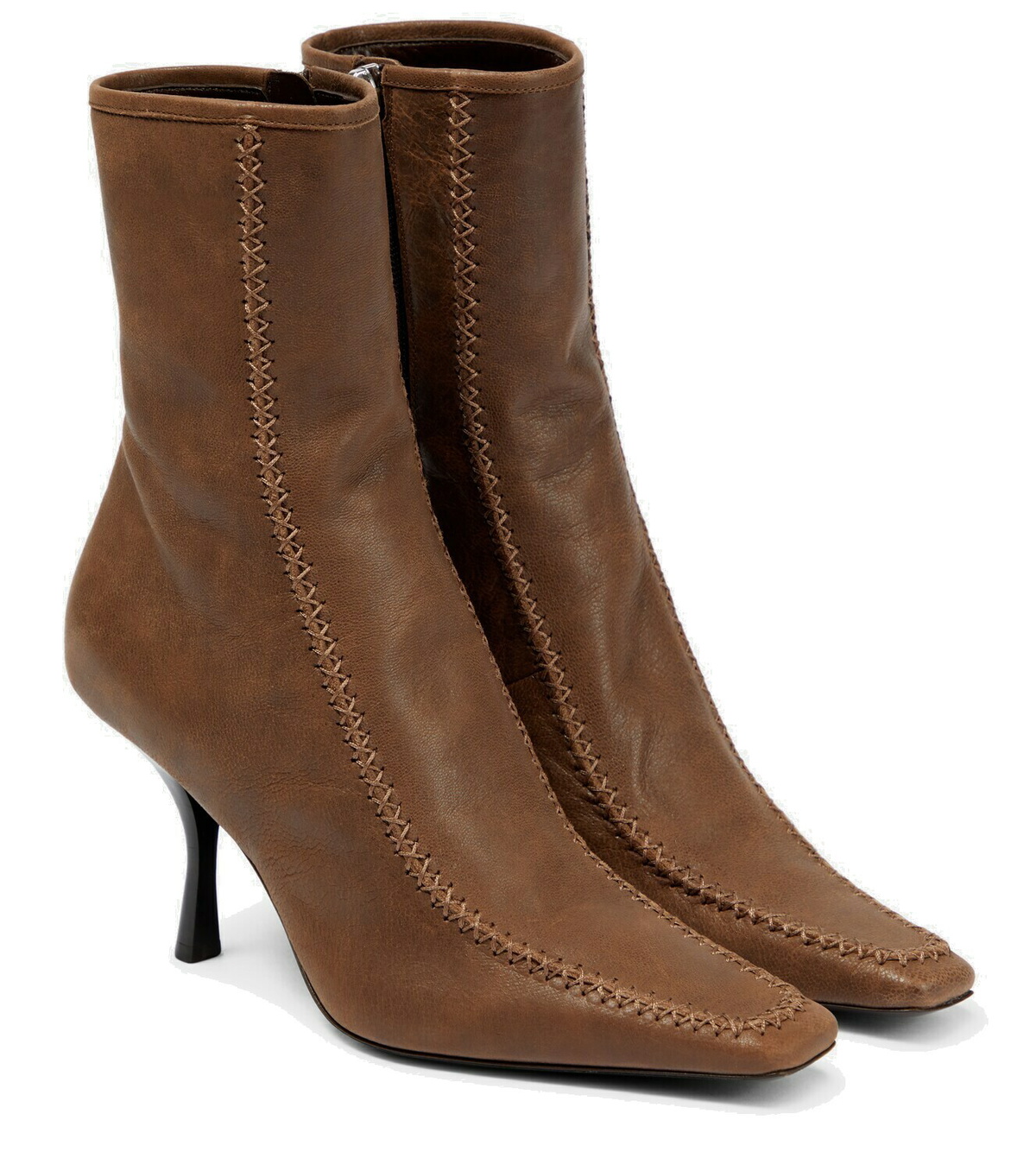 The Row Romy leather ankle boots The Row