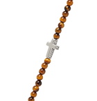 David Yurman - Tiger's Eye Sterling Silver Beaded Bracelet - Brown