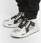 Balmain - B-Ball Logo-Print Panelled Leather Sneakers - White