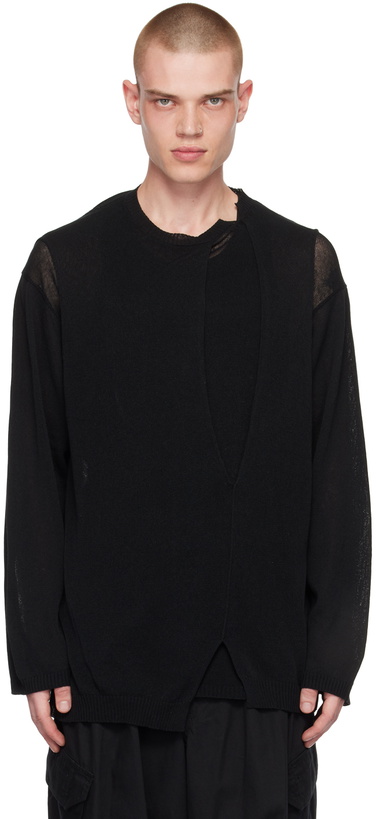 Photo: Yohji Yamamoto Black Layered Sweater