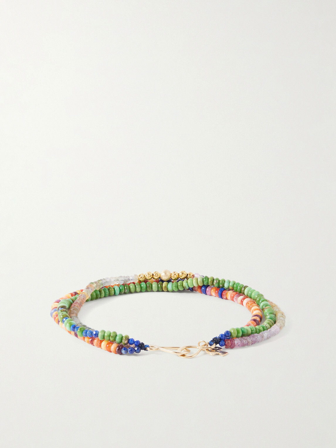 Peyote Bird - Marrakesh 14-Karat Gold Multi-Stone Beaded Bracelet