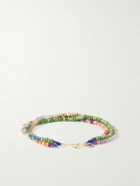 Peyote Bird - Marrakesh 14-Karat Gold Multi-Stone Beaded Bracelet
