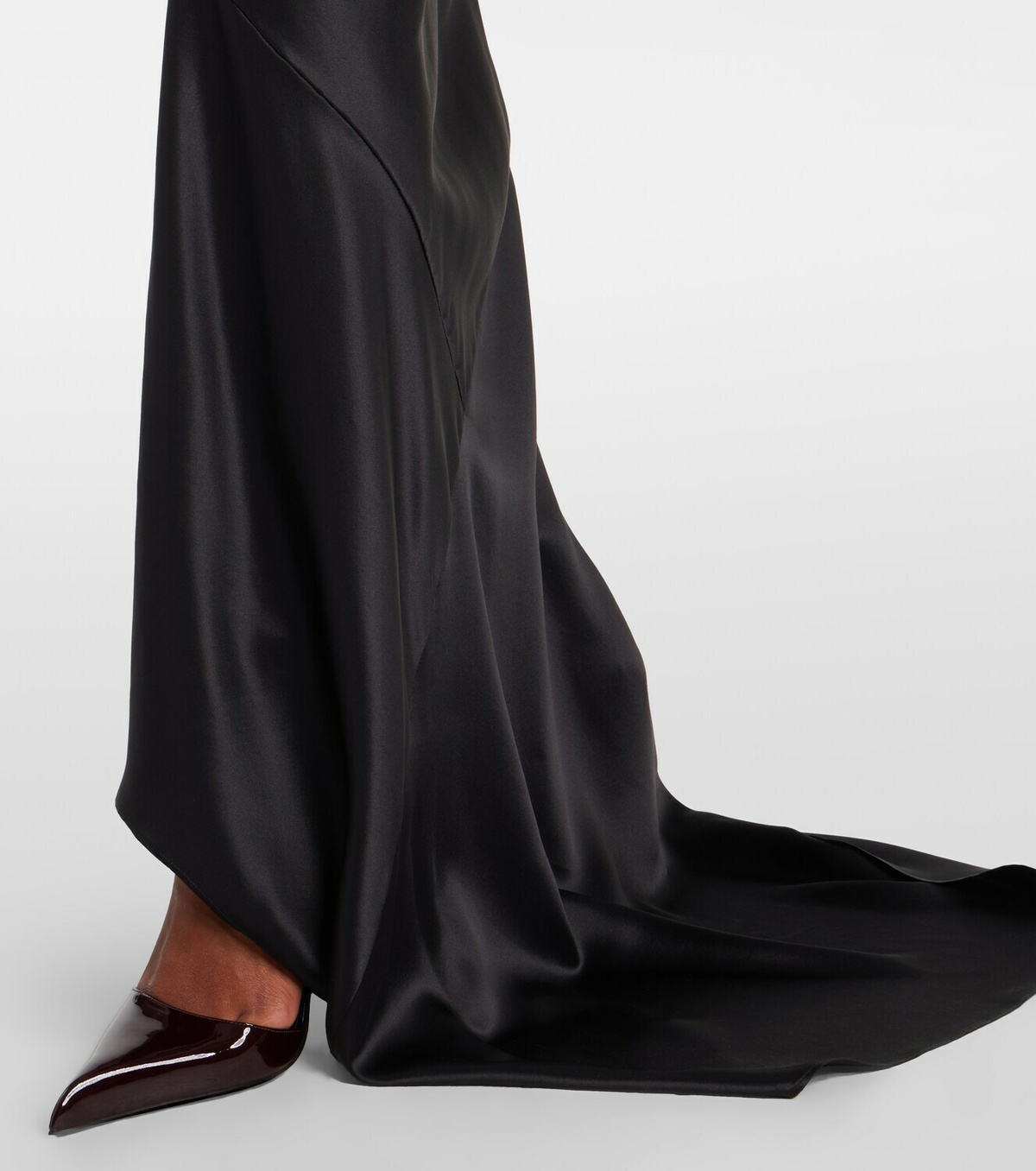 Tom Ford Asymmetric silk satin maxi skirt