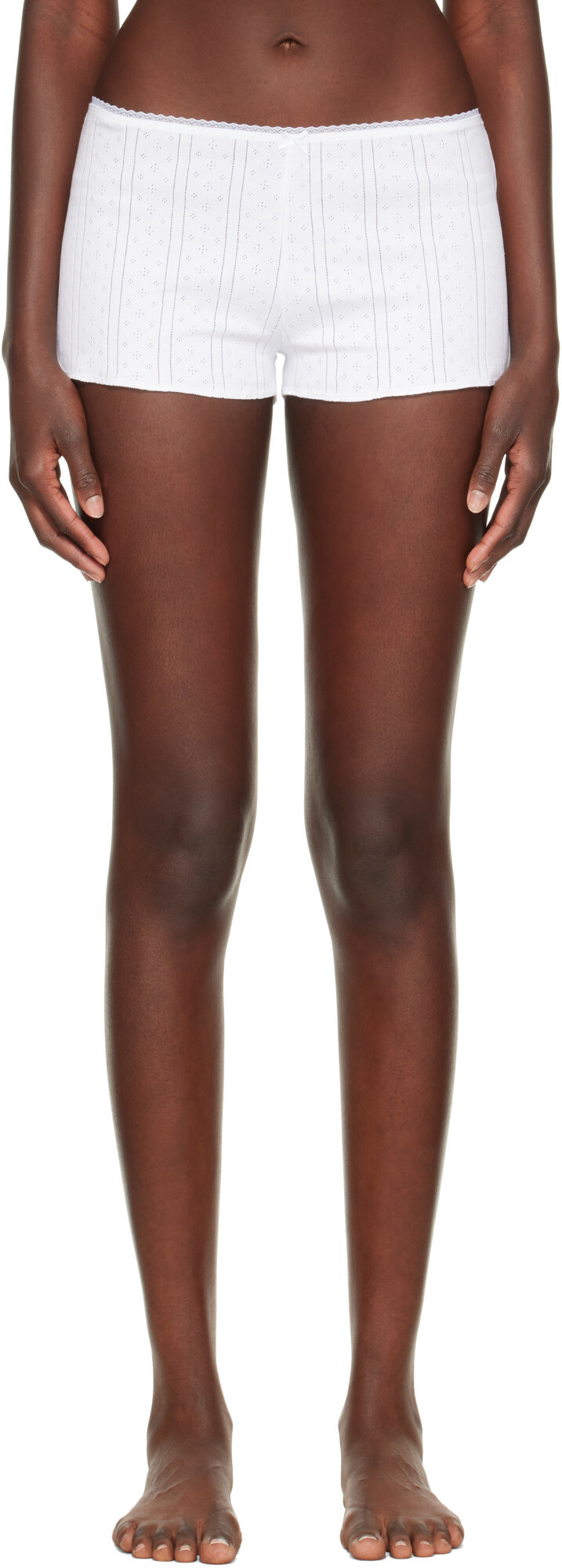 Cou Cou White 'The Teeny Tiny' Shorts
