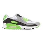 Nike White and Grey Air Max 90 Sneakers