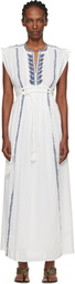 Isabel Marant Etoile White Liviane Summer Embroidered Long Dress