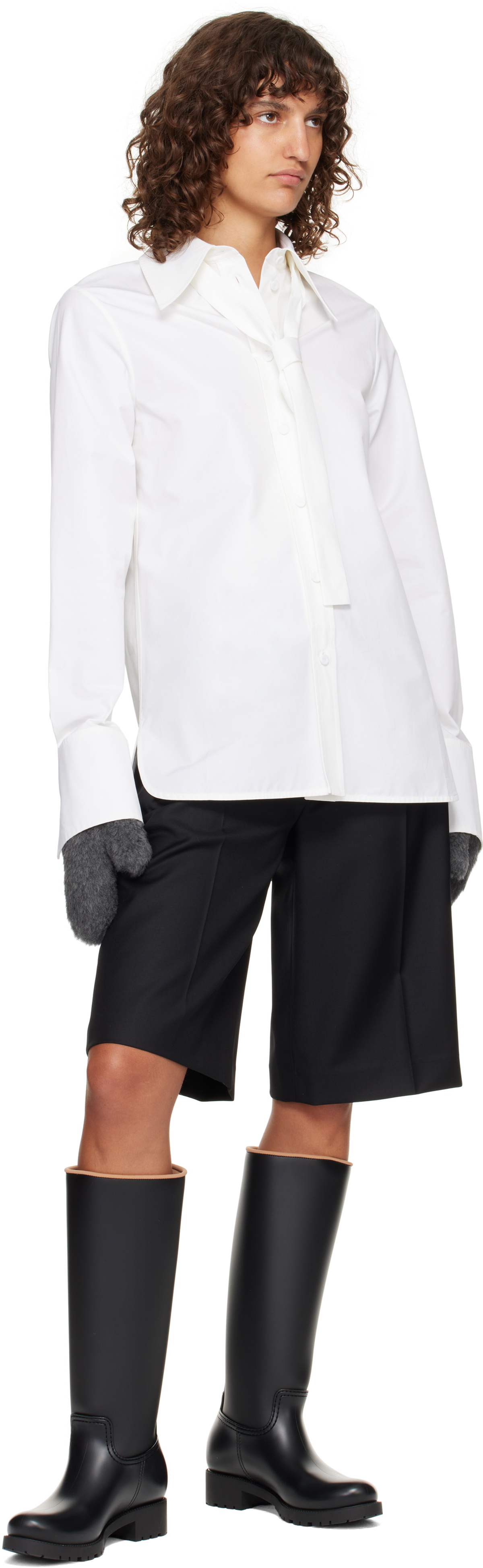 Max Mara Gray Ombrat03 Mitts