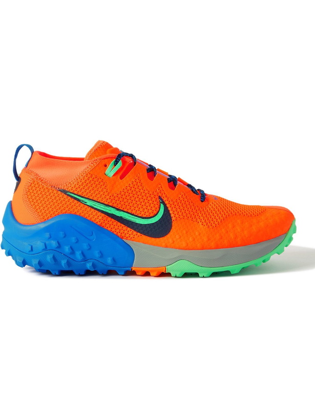 Photo: Nike Running - Nike Wildhorse 7 Canvas, Rubber and Mesh Trail Running Sneakers - Orange