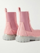 Rick Owens - Beatle Bozo Calf Hair Chelsea Boots - Pink
