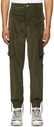 GCDS Khaki Corduroy Cargo Pants