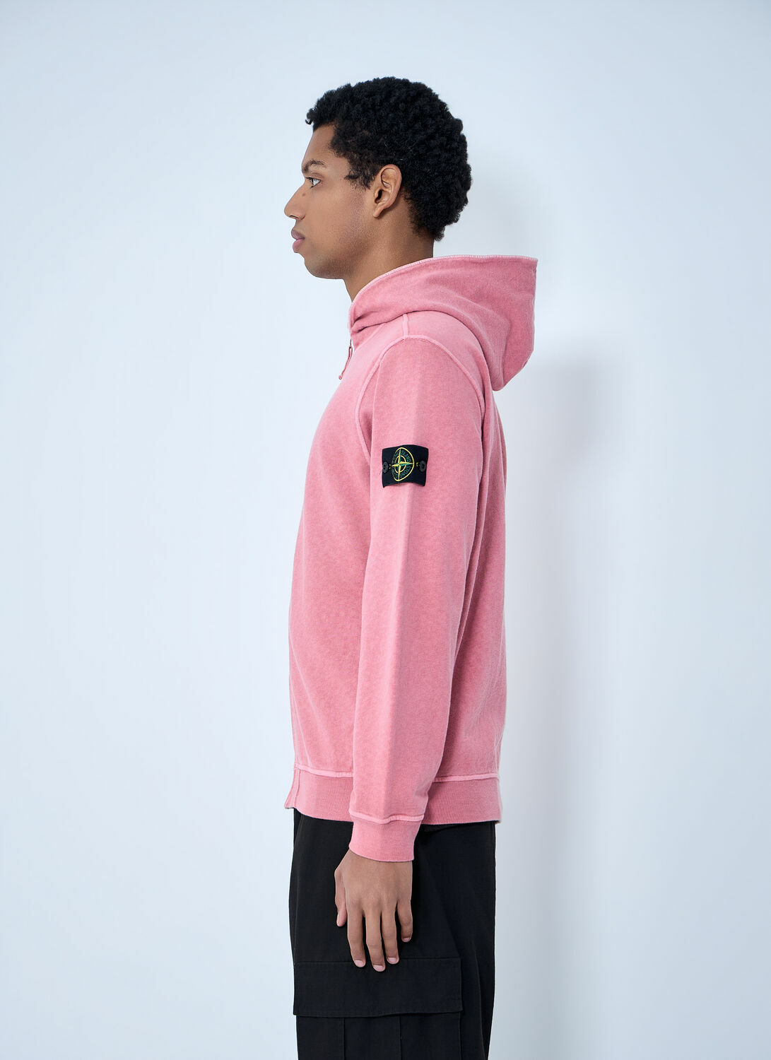 Stone Island Logo Patch Hooded Sweatshirt