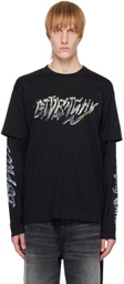 Givenchy Black Double Layer Long Sleeve T-Shirt