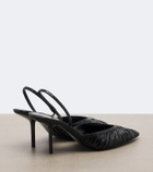 Saint Laurent Folie Cassandre leather slingback pumps