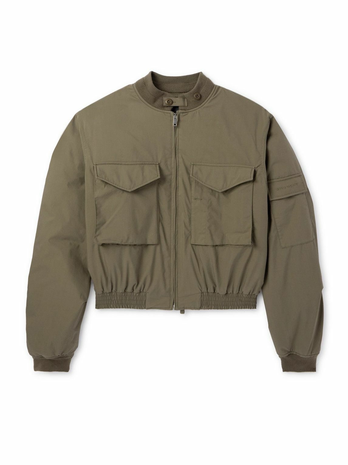 Photo: Givenchy - Cotton-Blend Shell Bomber Jacket - Green