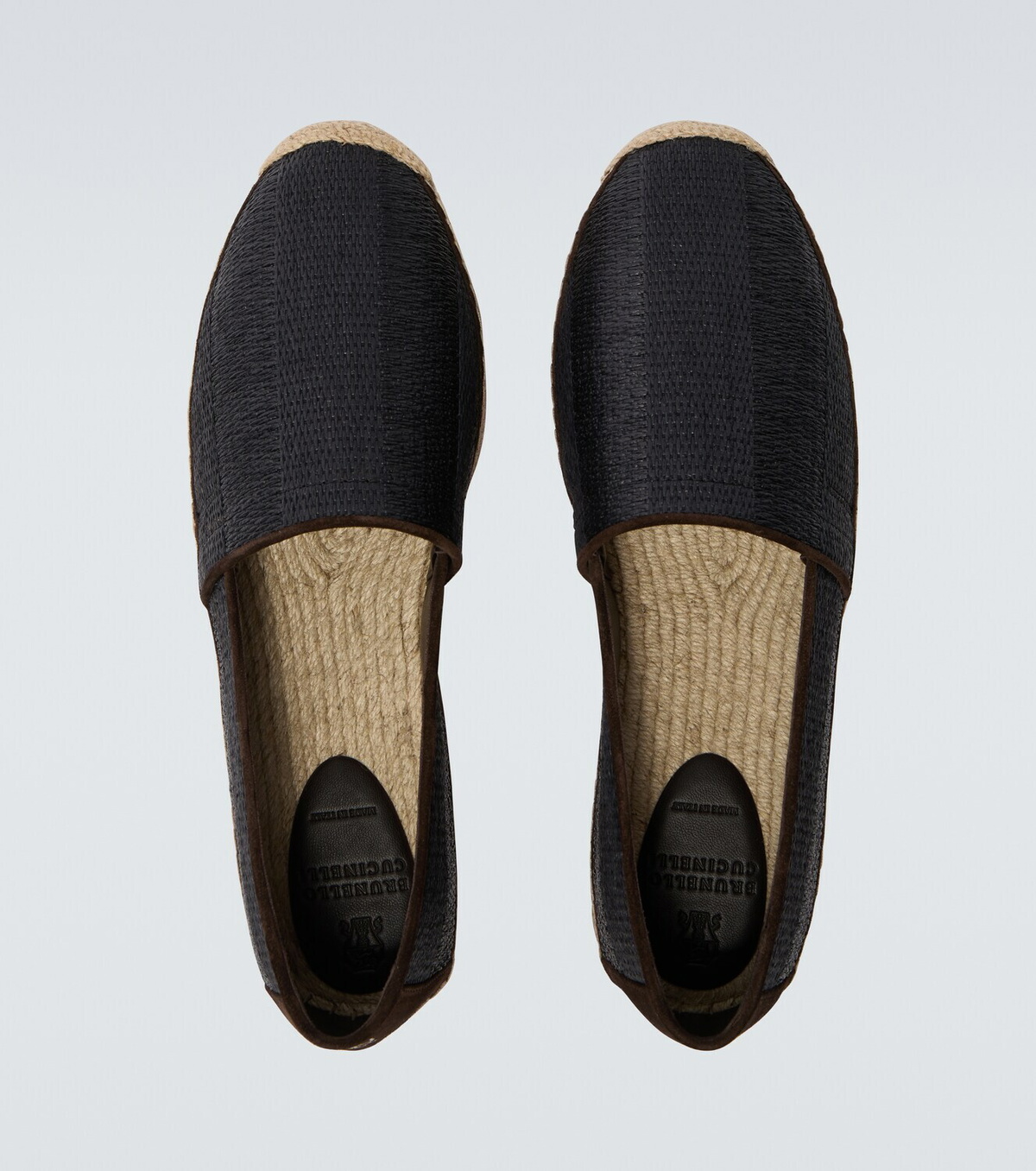 Brunello Cucinelli Suede-trimmed espadrilles