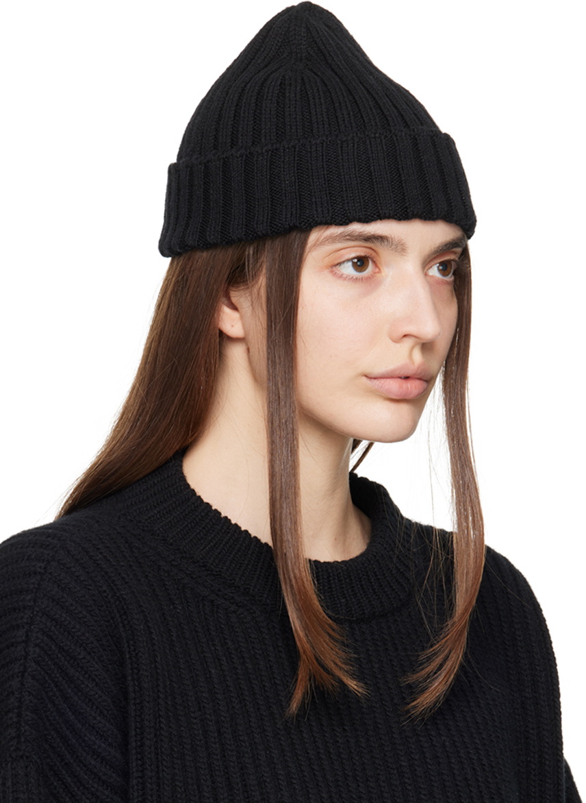 Ann Demeulemeester Black Hastert Beanie