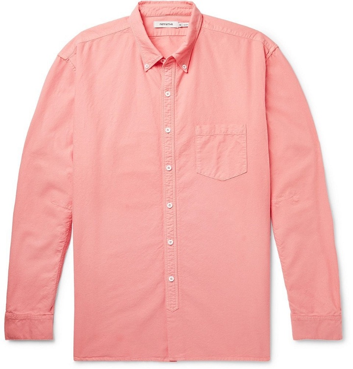 Photo: nonnative - Dweller Button-Down Collar Cotton Oxford Shirt - Pink