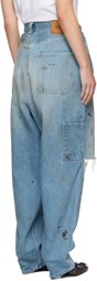 doublet Blue Painter Jeans