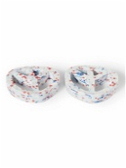 Space Available - Set of Two Marble-Effect Recycled Plastic Coasters