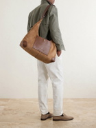 Brunello Cucinelli - Leather-Trimmed Suede Tote Bag