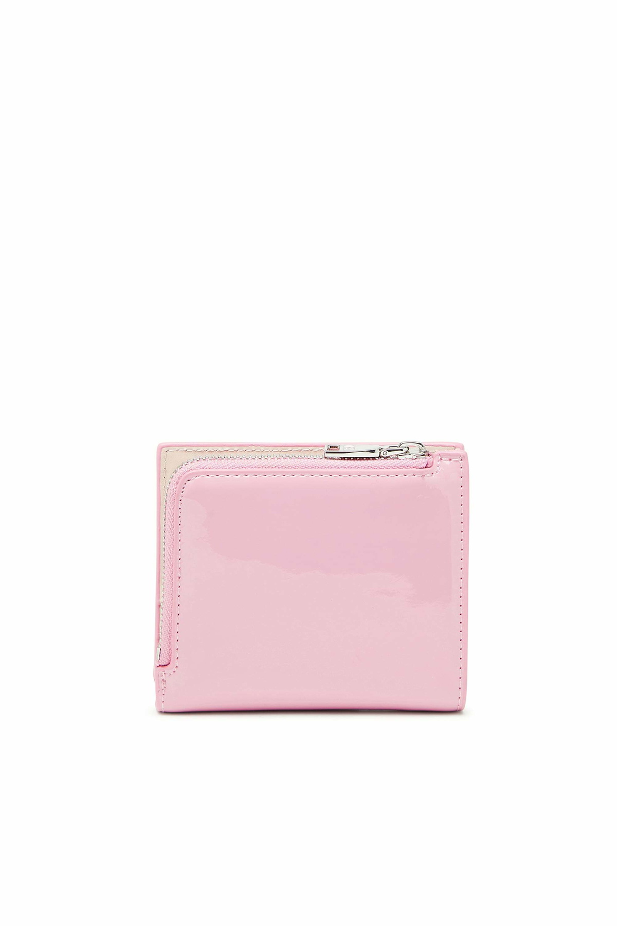 Diesel Bi-fold wallet in glossy PU - Small Wallets Womens in Pink
