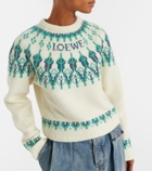 Loewe Fair Isle sequined wool-blend sweater